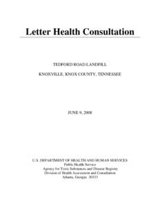 Health Consultation Tedford Road Landfill[removed]