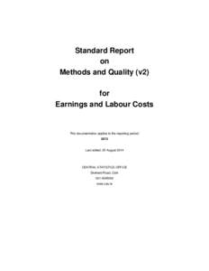 Standard Report on Methods and Quality (v2) for Earnings and Labour Costs