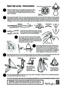 Open Up Lamp - Instructions 1 2  slots for petals