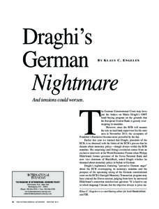 Draghi’s German Nightmare T