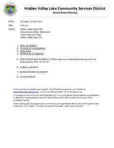 Parliamentary procedure / Meetings / Agenda / Public comment