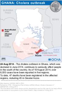 GHANA: Cholera outbreak BURKINA FASO BENIN Lake Volta