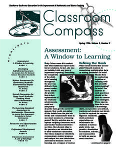 Eisenhower Southwest Consortium for the Improvement of Mathematics and Science Teaching  H Assessment: A Window to Learning