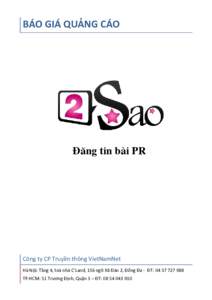 BÁO GIÁ QUẢNG CÁO  Đăng tin bài PR Fall