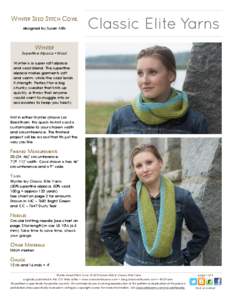 Wynter Seed Stitch Cowl designed by Susan Mills ﻿ Wynter