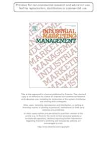 This article appeared in a journal published by Elsevier. The attached copy is furnished to the author for internal non-commercial research and education use, including for instruction at the authors institution and shar