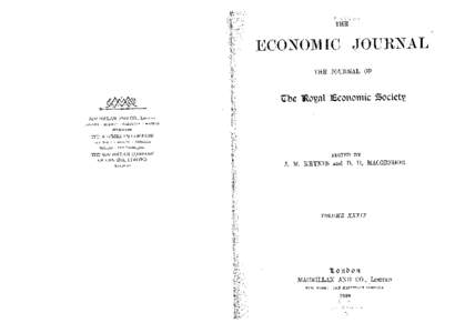 Harold Hotelling, 1929, The Economic Journal   