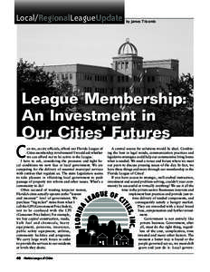 Local/RegionalLeagueUpdate  by James Titcomb League Membership: An Investment in