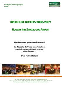 Holiday Inn Strasbourg Airport France BROCHURE BUFFETSHOLIDAY INN STRASBOURG AIRPORT