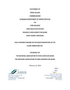 United States Department of Health and Human Services / Medicine / Older Americans Act / Health / Medicare / Adult daycare center / White House Conference on Aging / Ohio Department of Aging / Ageism / Government / Administration on Aging