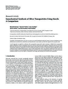 Matter / Chemistry / Silver nanoparticles / Nanoparticle / Colloidal gold / Starch / Silver / Center of Excellence in Nanotechnology at AIT / Nanomaterials / Nanotechnology / Materials science