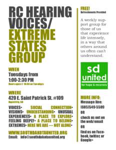 RC HEARING VOICES/ EXTREME STATES GROUP