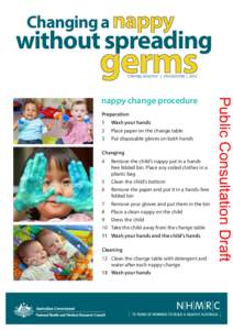 Changing a nappy  without spreading germs STAYING HEALTHY | 5TH EDITION | 2012