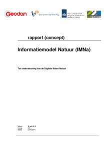 rapport (concept)  Informatiemodel Natuur (IMNa) Ter ondersteuning van de Digitale Keten Natuur