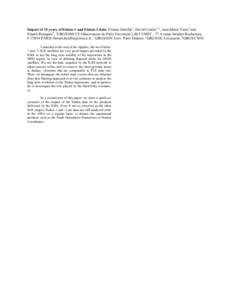 Impact of 25 years of Etalon-1 and Etalon-2 data. Florent Deleflie1, David Coulot 2,1, Jean-Marie Torre3 and Franck Reinquin4, 1GRGS/IMCCE Observatoire de Paris Université Lille1 UMPC , 77 Avenue Denfert Rochereau, F-75