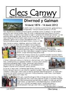 Clecs Camwy  Papur Bro Dyffryn Camwy Awst 2012