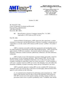 Michael N. McCarty, Legal Counsel BRICKFIELD, BURCHETTE, RITTS & STONE, P.C[removed]Thomas Jefferson Street, N.W. Eighth Floor, West Tower Washington, DC[removed]