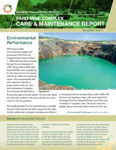 Denison Environmental Services  FARO MINE COMPLEX CARE & MAINtENANCE REPORt Spring 2009