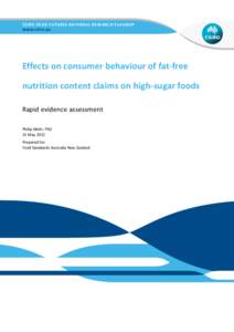 Report re Fat-free claims on high sugar foods_19Apr