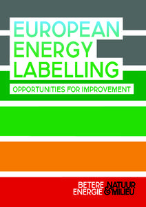 European Energy Labelling Opportunities for improvement  Summary