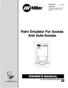 OM-243 993C  2011−08 Description Palm Emulator Software For Axcess