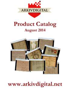 Product Catalog August 2014 www.arkivdigital.net  ArkivDigital