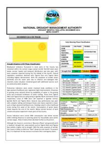 NATIONAL DROUGHT MANAGEMENT AUTHORITY DROUGHT MONTHLY BULLETIN, DECEMBER 2014 MERU COUNTY DECEMBER 2014 EW PHASE Early Warning Phase Classification