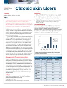 Wounds and ulcers  Chronic skin ulcers Keywords research; general practice, skin ulcer