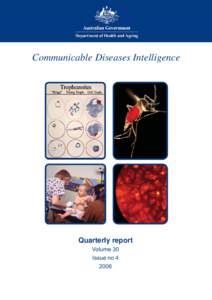 Communicable Diseases Intelligence  Quarterly report Volume 30 Issue no[removed]