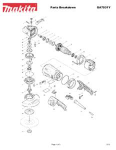 Parts Breakdown  Page 1 of 3 GA7031Y