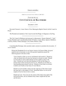 TWENTY -FIFTH DAY  T HIRD C OUNCILMANIC Y EAR - S ESSION OFJOURNAL CITY COUNCIL OF BALTIMORE