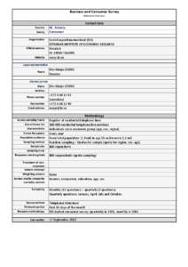 Business and Consumer Survey Metadata Overview Contact data Country Survey