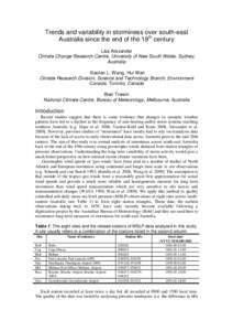 Long-term reductions in storminess over south-east Australia since the end of the 19th century