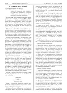 [removed]DIARIO OFICIAL DE GALICIA I. DISPOSICIÓNS XERAIS CONSELLERÍA DE TRABALLO