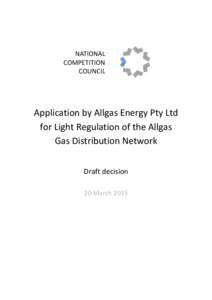 Application for light regulation of the Allgas Gas Distribution Network, Draft decision, 20 March 2015