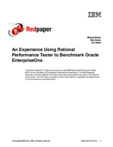 An Experience Using Rational Performance Tester to Benchmark Oracle EnterpriseOne