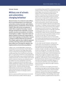 EDUCATION UNDER ATTACK[removed]Steven Haines Military use of schools and universities: