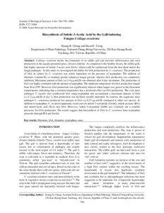Production of indole-3-acetic acid in culture by Ustilago esculenta