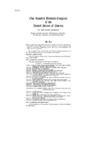 H. R. 1  One Hundred Eleventh Congress of the United States of America AT THE FIRST SESSION