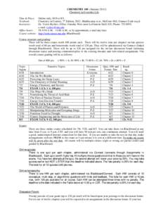 CHEMISTRY 110/110A  (Fall  1998)