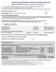 MARION COUNTY REGISTERED VOTER FILE