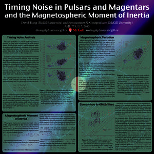 Timing Noise in Pulsars and Magentars  and the Magnetospheric Moment of Inertia David Tsang (McGill University) and Konstantinos N. Gourgouliatos (McGill University) ApJL 773, L17, 2013 [removed]