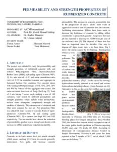 Architecture / Types of concrete / Properties of concrete / Reinforced concrete / Natural rubber / Portland cement / Solid / Water–cement ratio / Deformation / Concrete / Construction / Materials science