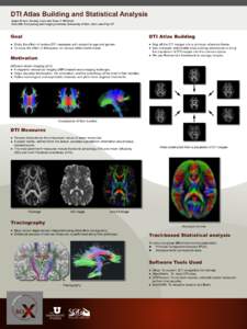 DTI Atlas Building and Statistical Analysis Gopal B Veni, Sarang Joshi and Ross T. Whitaker Scientific Computing and Imaging Institute, University of Utah, Salt Lake City, UT Goal