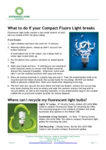 What to do if your compact fluoro light breaks
