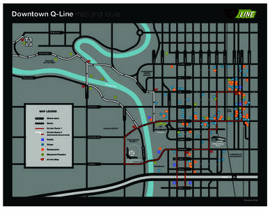 Downtown Q-Line map and route W Murdock Central 9