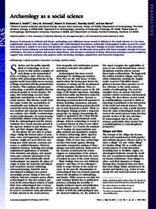 Michael E. Smitha,1, Gary M. Feinmanb, Robert D. Drennanc, Timothy Earled, and Ian Morrise a School of Human Evolution and Social Change, Arizona State University, Tempe, AZ 85298; bDepartment of Anthropology, The Field 