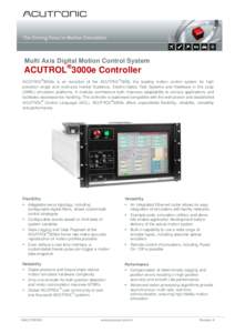 Digital Motion Controller ACUTROL3000e