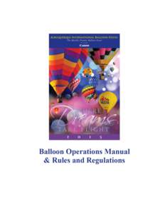 Aeronautics / Aviation / Transport / Hot air balloon festivals / Aviation in the United States / Aviation law / Code of Federal Regulations / Federal Aviation Administration / Federal Aviation Regulations / Albuquerque International Balloon Fiesta / Balloon / Pilot