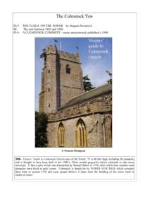 The Culmstock Yew P2/3 P4 P5/6  THE TAXUS ON THE TOWER by Margaret Bromwich